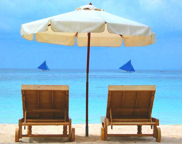 boracay sun bathing
