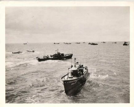 U.S.C.G Patrol boats, protecting the Landing craft fron German E Boats