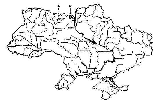 net of rivers in Ukraine  (22 kB)