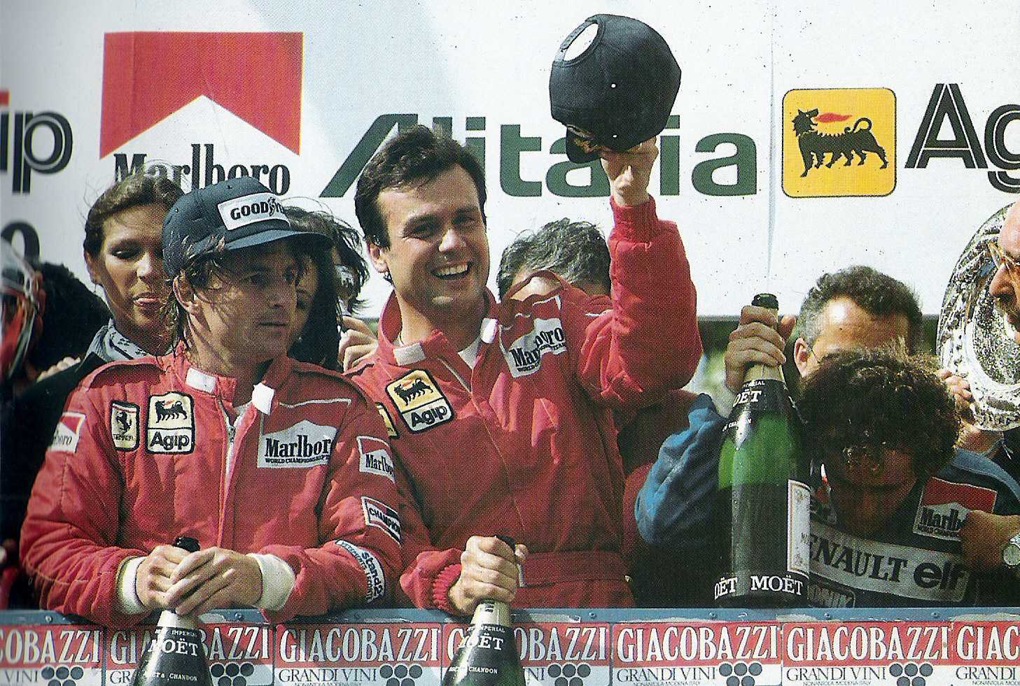 Tambay�b�t���Q�կ����o���v�ʪ��ӧQ, ���L������Gilles Villeneuve�M����̭̤@�ӳ̦n����ݡC Picture Source: Nigel Roebuck �mInside Formula 1�n