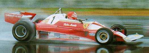 Niki Lauda(��)�MJames Hunt�b1976�~F1�饻�������ɤ��ҧ@�����, �O���~������a�x�������Q������g�F�C	Picture Source: F1 Journal