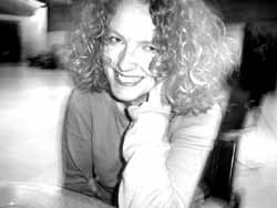 Jacqui smiling at Queen Mary Hall