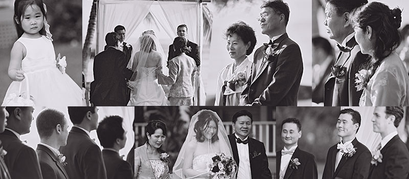 Ceremony in black and white