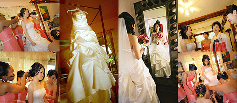 Bride getting ready photo montage