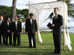 Bamboo ceremony arch