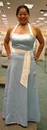 Cyn in bridesmaid's dress
