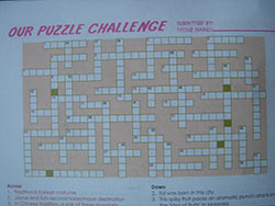 Wedding crossword inside