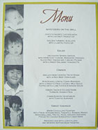 Wedding dinner menu