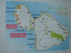 Map of Maui on newsletter