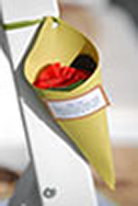 Petal toss cones at ceremony