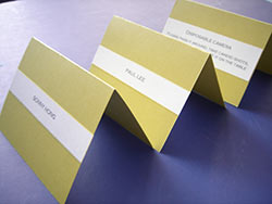 Seating cards side view