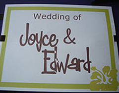Signage for wedding