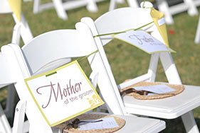 parents seats at ceremony