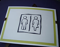 Signage for toilet
