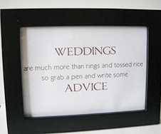Wedding Advice Sign
