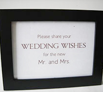 wedding Wishes sign