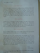 Welcome letter mainpage