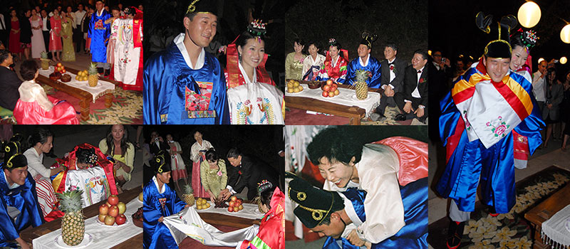 Photomontage of korean ceremony