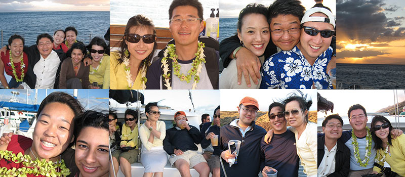 Sunset sail photo montage