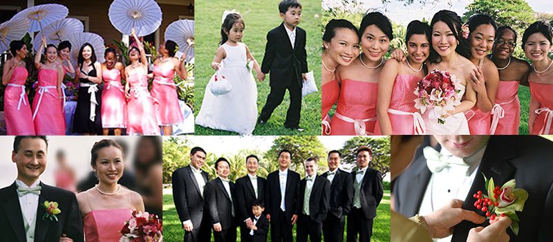 Wedding party photo montage