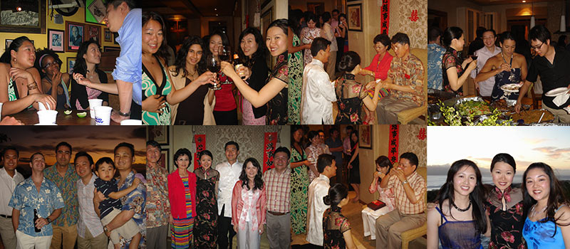 Photo montage of welcome dinner