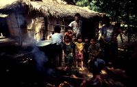 Near Hu&eacute;- Family in a small village