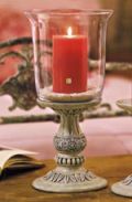 Rustic Villa Pillar holder with hurricane