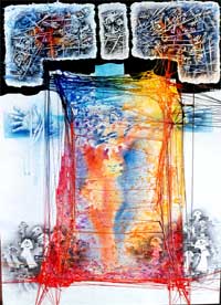 CRISTO ANDINO Tecnica Mixta 120 x 100 mts 