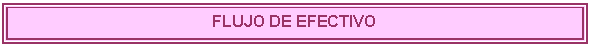 Cuadro de texto: FLUJO DE EFECTIVO

