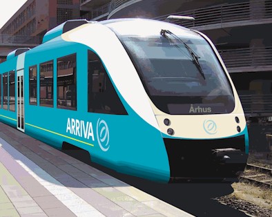 As� se ver�n los trenes Coradia que Alstom suministrar� a Arriva de Dinamarca. (Foto cortes�a Alstom)