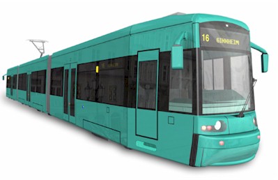 Modelo de tranv�a que Bombardier entregar� a la ciudad de Francfort.