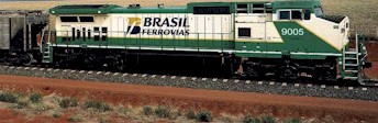 Primera unidad luciendo la imagen corporativa de Brasil Ferrovas.