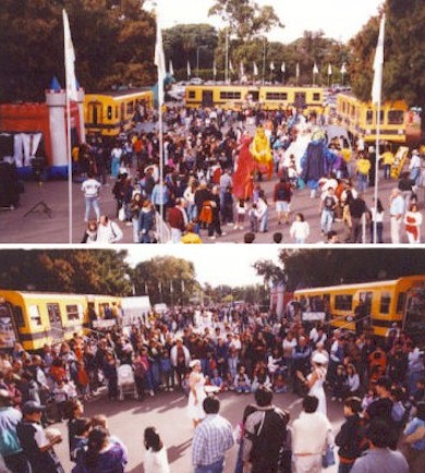 Dos escenas de la fiesta que se vivi� en los bosques de Palermo durante el �ltimo fin de semana. (Fotos cortes�a Metrov�as)