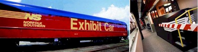 Desde hace 32 a�os el coche exposici�n del NS recorre el pa�s; a la derecha, el simulador de locomotora. (Fotos cortes�a NS)