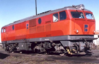 La 003 fue la encargada de arrastrar el primer tren en esta nueva etapa del yacimiento de Ro Turbio. (Foto JC Gonzlez).