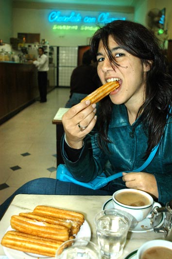 churro con chocolate