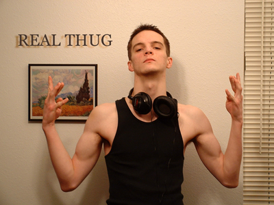 Ahhh, the wife beater... A staple of any Thug wardrobe...