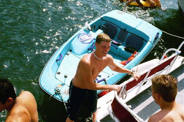 Red heads - he has nice abs too.
