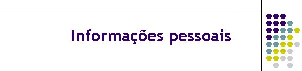 Informa��es pessoais