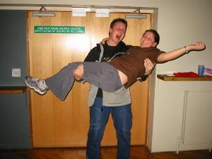 Azza the sign said nothing about poking your tongue out when evacuating the building!!