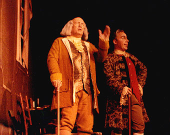 Ed Pritchett as Franklin, and Edward R. as Adams