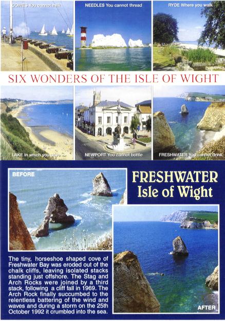 2 postcards of Isle of Wight