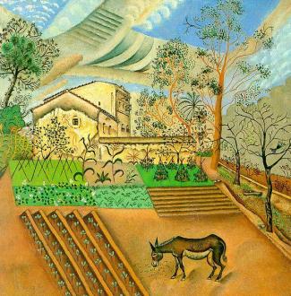  Mir� - Vegetable Garden with Donkey (cropped), 1918, oil on canvas 