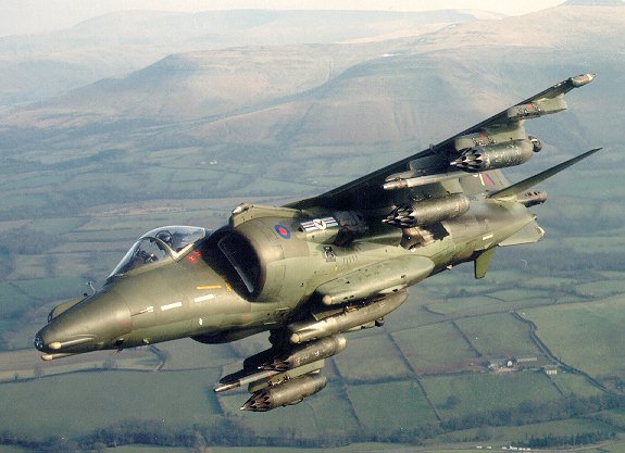Picture of the AV-8 Harrier showing off its hardware