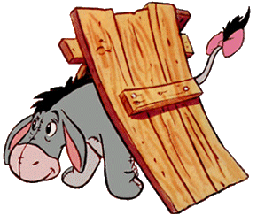 Eeyore with his house!