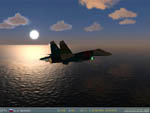 Alias flying at dusk.
