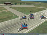 Russian Knights on runway.