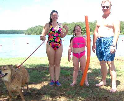 daughter 1, husband, granddaughter, dog