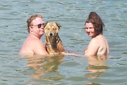 daughter 1 and husband and dog