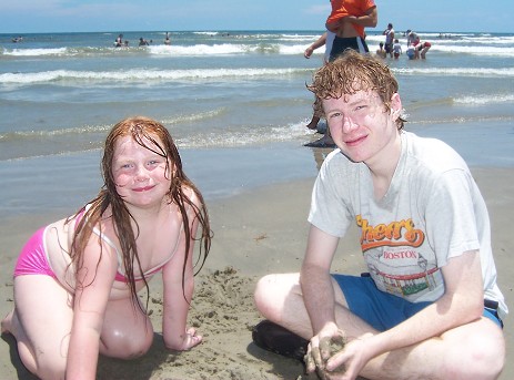 grson1 grdaughter3 at the first beach we could find.